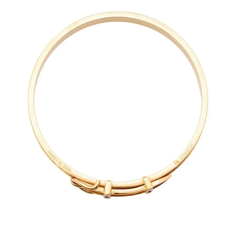 Hermes Lizard Belt Motif Bangle